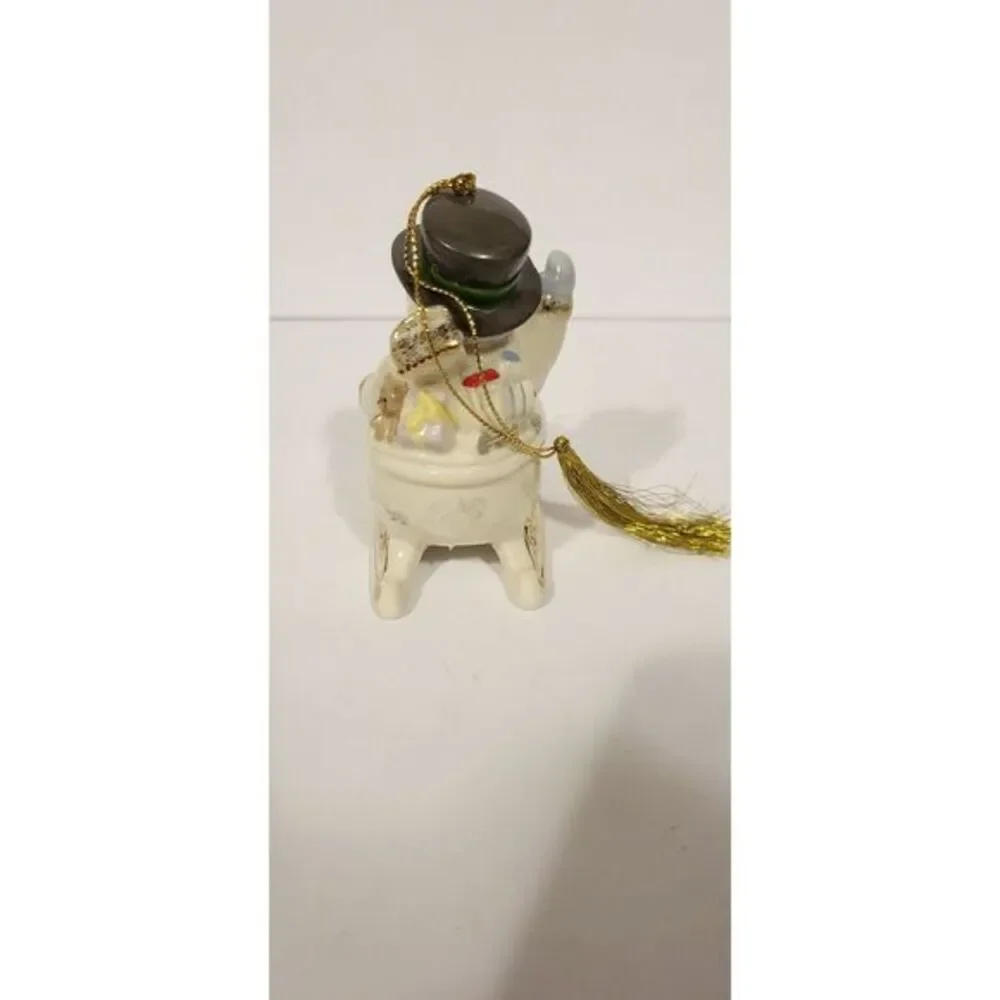 1999‎ Lenox Snowman In Sleigh Ornament